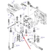 Oryginalne kolanko hydrauliczne z redukcją, stosowane w ciągnikach rolniczych marek Challenger i Massey Ferguson schemat