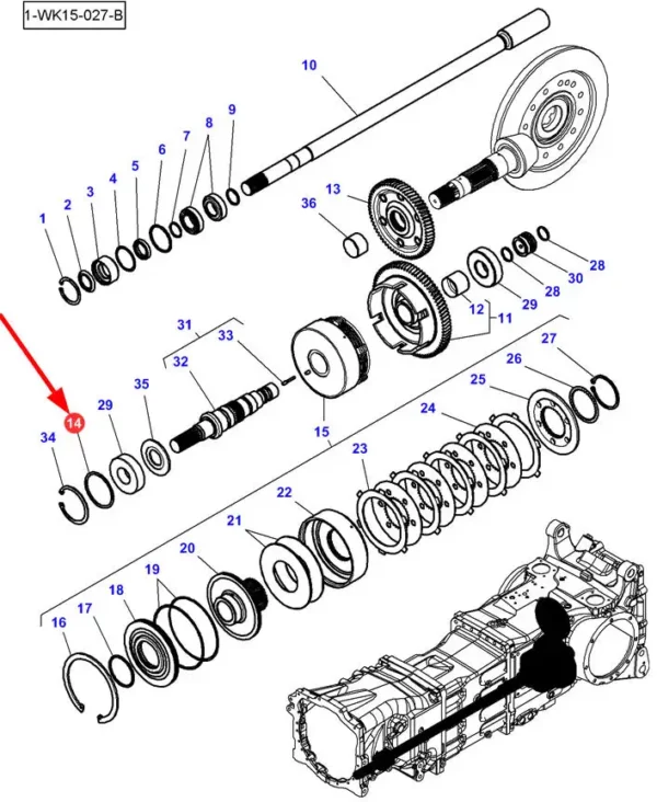 Oryginalny pierścień regulacyjny o wymiarach R71,5- 79,95 x 2,05 mm i numerze katalogowym 4305566M1, stosowany w ciągnikach rolniczych marek Massey Ferguson oraz Valtra- schemat.