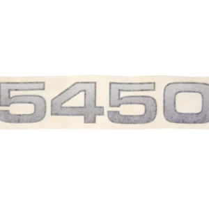 Oryginalna naklejka modelu ciągnika MF5450 na maske o numerze katalogowym 4351846M1