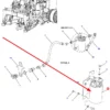 Oryginalny filtr oleju hydraulicznego o numerze katalogowym 502679D1, stosowany w maszynach rolniczych marek Fendt, Challenger schemat.