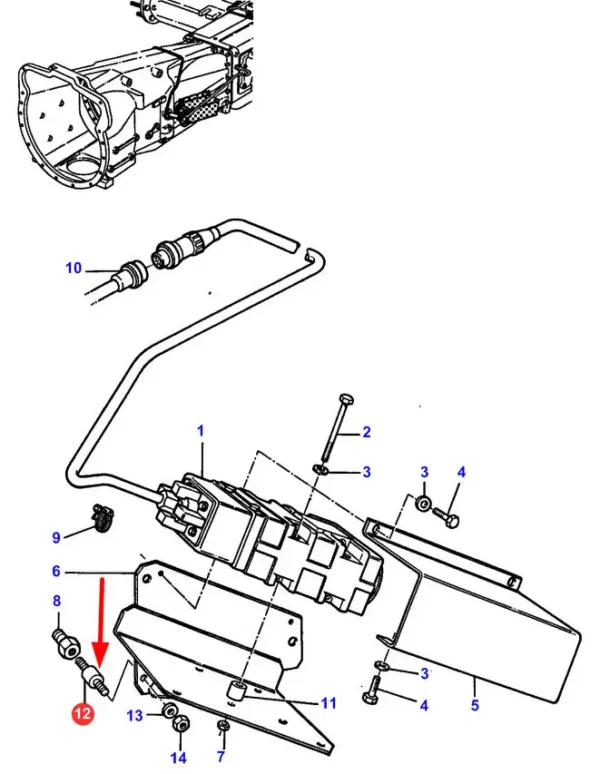 Oryginalny amortyzator metalowo-gumowy mocowania chłodnicy firmy Agco stosowany w maszynach Massey Ferguson schemat