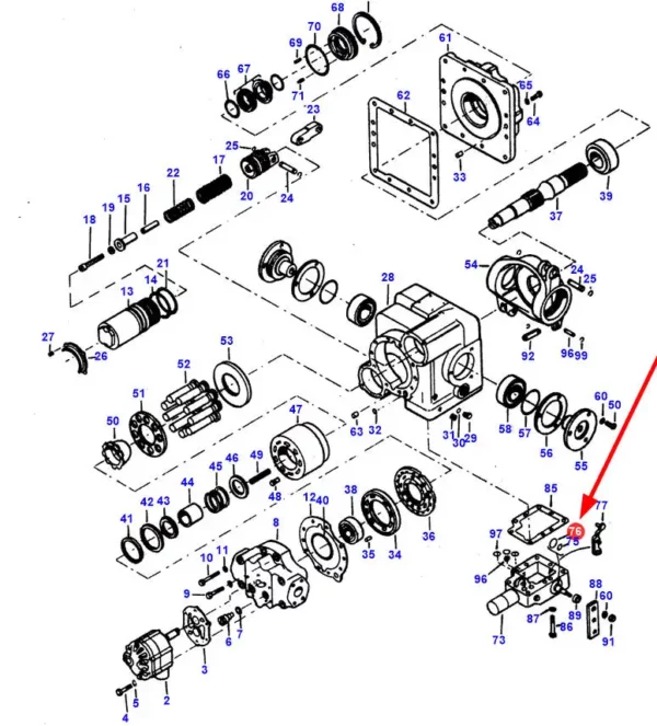 Oryginalny pierścień oring o numerze katalogowym 70923563, stosowany w kombajnach zbożowych i ciągnikach rolniczych marki Massey Ferguson. schemat