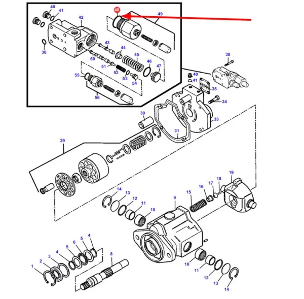 Oryginalny pierścień oring o wymiarach 7 x 8 x 3 x 32 mm i numerze katalogowym 70923566, stosowany w kombajnach zbożowych marki Massey Ferguson. schemat