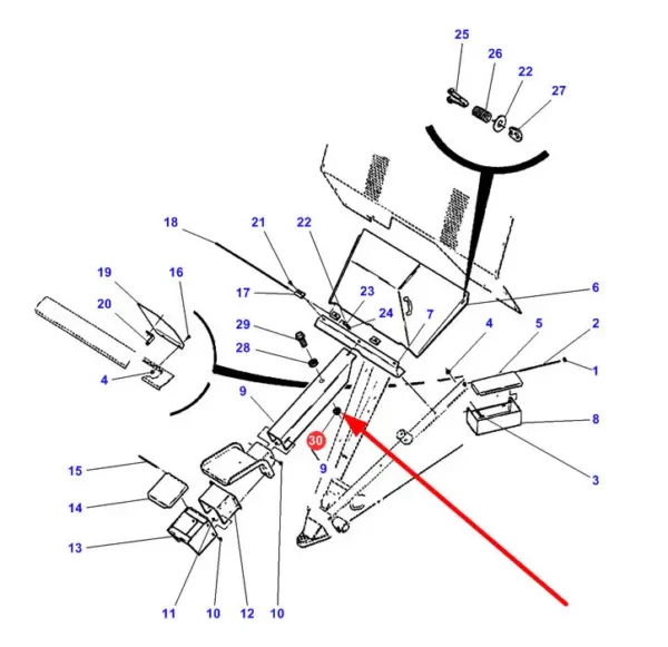 Oryginalna nakrętka 12 - 24 o numerze katalogowym 71345596, stosowana w prasach marki Fendt oraz Massey Ferguson schemat.