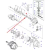 Oryginalny uszczelniacz półosi napędowej typu simering o wymiarach 70 x 95 x 13/14,5 mm, stosowany w ciągnikach rolniczych marki Massey Ferguson schemat