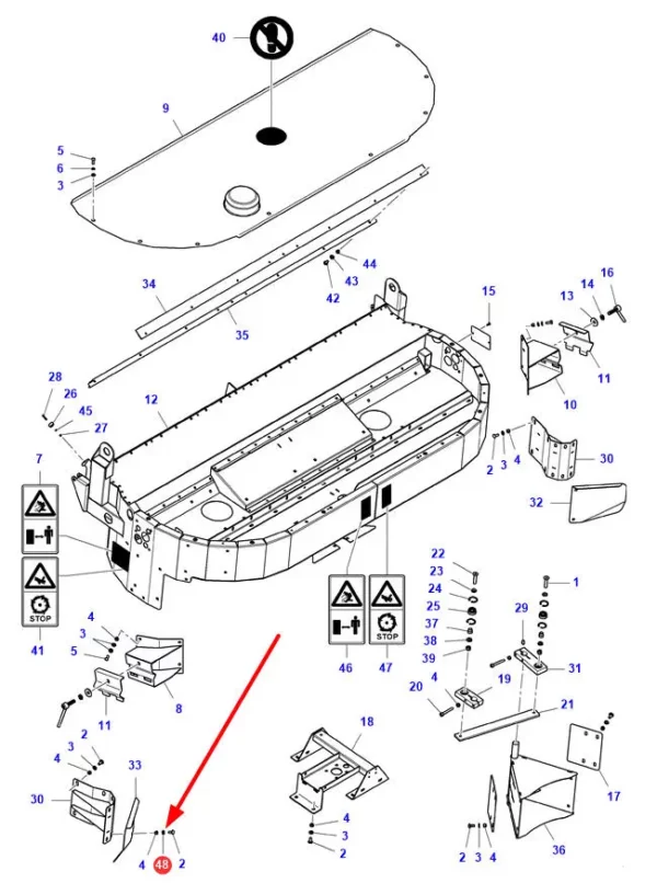 Oryginalna podkładka R10,5-22 x 3mm o szerokim zastosowaniu w maszynach rolniczych marki Challenger, Laverda, Fendt, Valtra oraz Massey Ferguson.-schemat