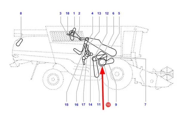 Oryginalny pasek klinowy klasyczny C x 2413 li komplet 4 sztuki stosowany w maszynach Massey Ferguson, Fendt,Challenger, schemat