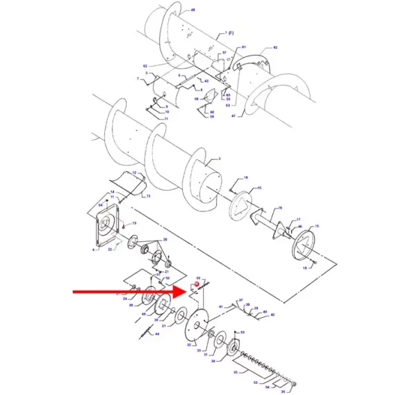 Oryginalna spinka łańcucha 12B-1, stosowana w kombajnach zbożowych marek Massey Ferguson, Challenger oraz Fendt. schemat