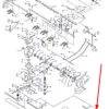 Oryginalny, lewy nóż końcowy kosy, stosowany w hederach kombajnów zbożowych marek Challenger, Fendt i Massey Ferguson schemat.