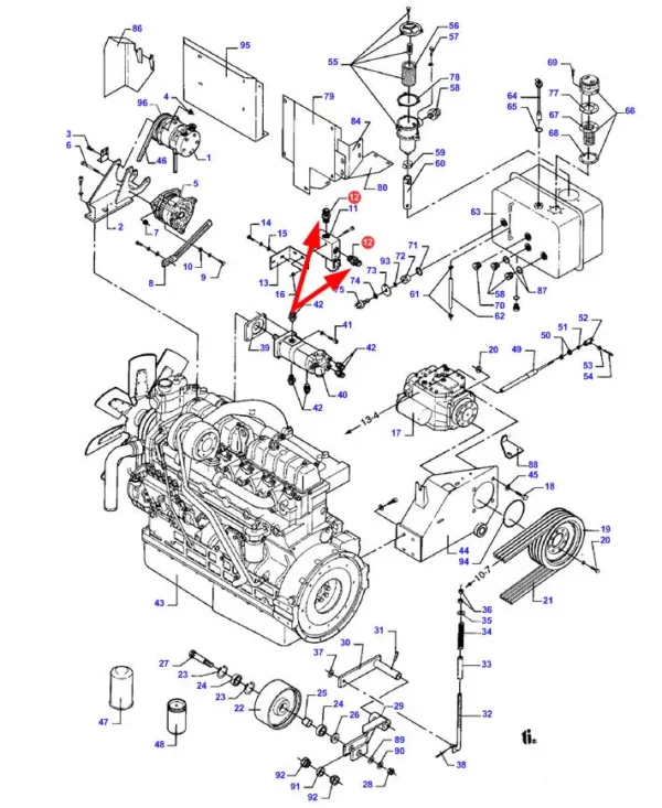 Oryginalna redukcja hydrauliczna o numerze katalogowym D45272700, stosowana w kombajnach zbożowych marek Challenger, Fendt oraz Massey Ferguson schemat.