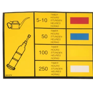 Oryginalna naklejka częstotliwości smarowania