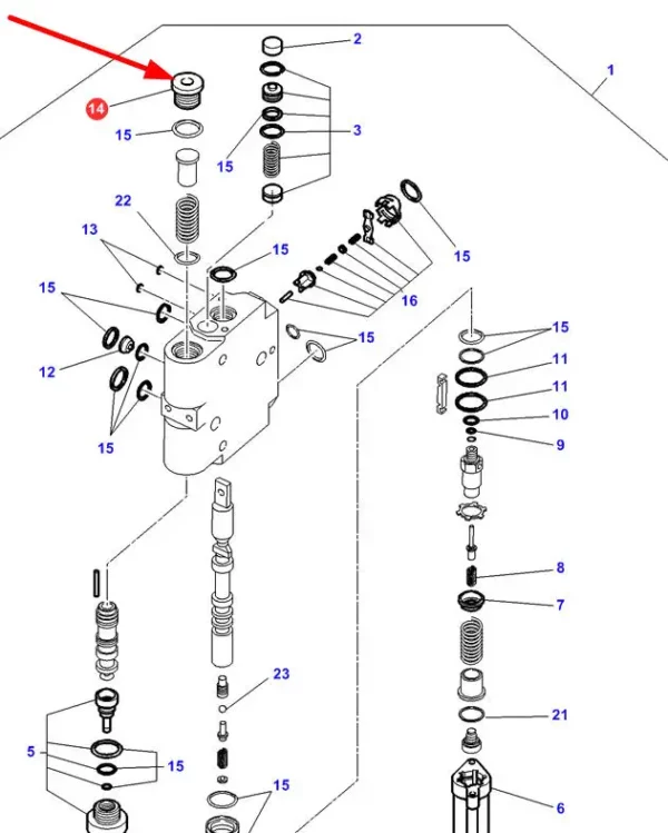 Oryginalna śruba imbusowa o numerze katalogowym F916961020070, stosowana w ciągnikach rolniczych marek Challenger, Fenndt oraz Massey Ferguson schemat.