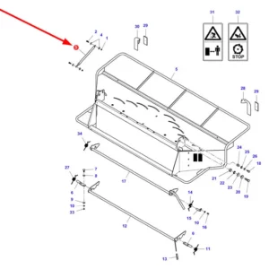 Oryginalny siłownik gazowy o numerze katalogowym LA323672550