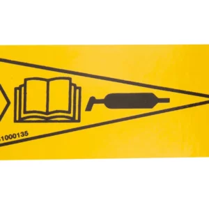 Oryginalna naklejka stosowana w kombajnach zbożowych marki Massey Ferguson oraz Fendt