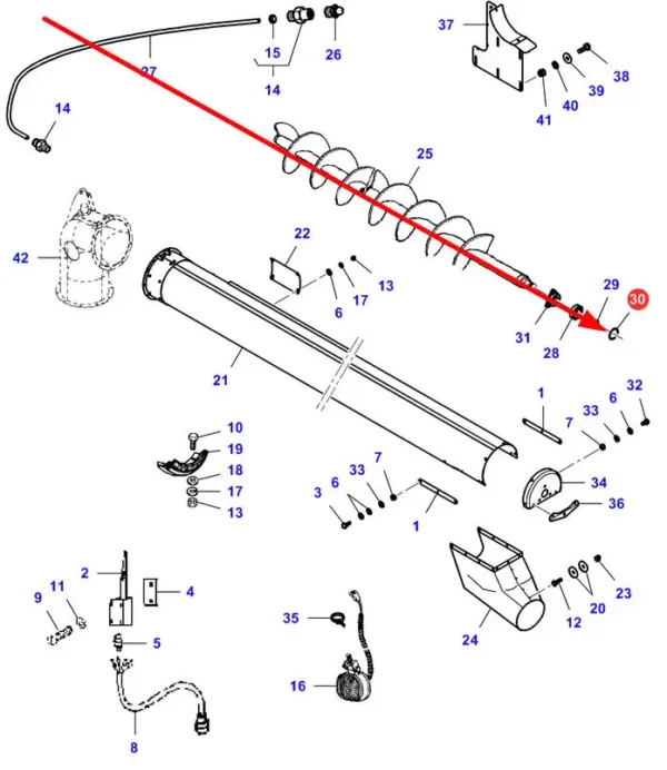 Oryginalna podkładka dydtansowa R 61 - 71 x 1mm o numerze katalogowym LA355547310, stosowane w maszynach i pojazdach rolniczych marek Massey Ferguson, Challenger oraz Fendt schemat.