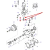 Oryginalny oring króćca pompy wody o numerze katalogowym V614602550, stosowany w maszynach rolniczych marek Massey Ferguson i Valtra schemat