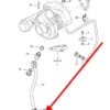 Oryginalny przewód gumowy smarowania turbiny o numerze katalogowym 836119996, stosowany w ciągnikach rolniczych marki Massey Ferguson schemat
