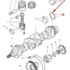 Oryginalna podkładka oporowa wału korbowego, + 0,20 mm wymiaru nominalnego o numerze katalogowym V836840983, stosowany w maszynach rolniczych marek Challenger, Fendt, Laverda, Massey Ferguson i Valtra schemat