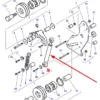Oryginalny siłownik gazowy Stabilus 947687, stosowany w napinaczu, w ciągnikach rolniczych marki Chellenger oraz Massey Ferguson schemat.
