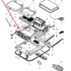 Oryginalny dach kabiny o numerze katalogowym VA262058, stosowany w ciągnikach rolniczych marki Massey Ferguson schemat.