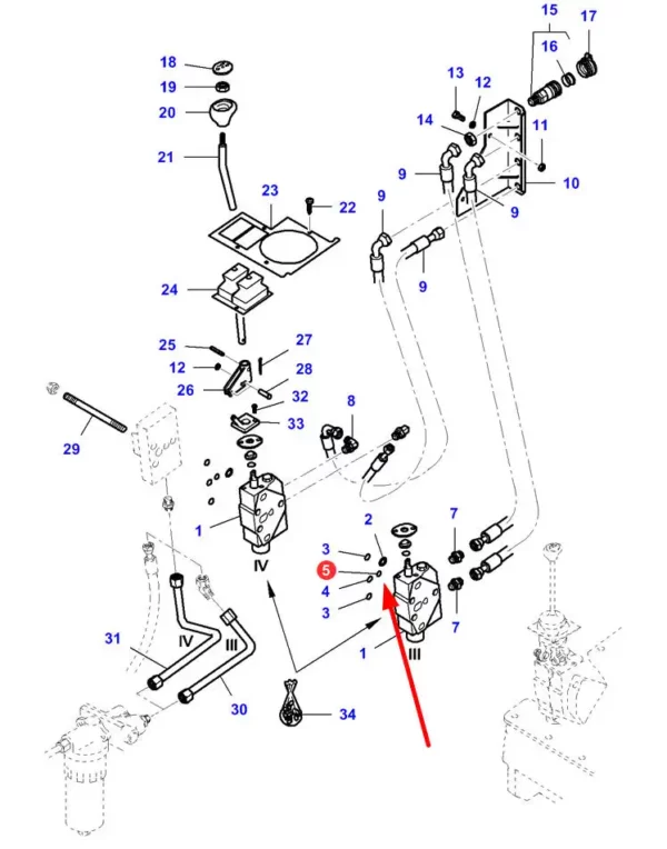 Oryginalny pierścień oring 16,1 x 1,6 o numerze VKH7049, stosowany w ciągnikach rolniczych marki Massey Ferguson.