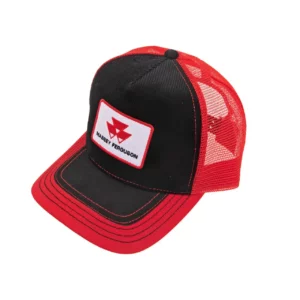 Oryginalna czapka z daszkiem koloru czarno-czerwonego o numerze katalogowym X993231902000 firmy Massey Ferguson.