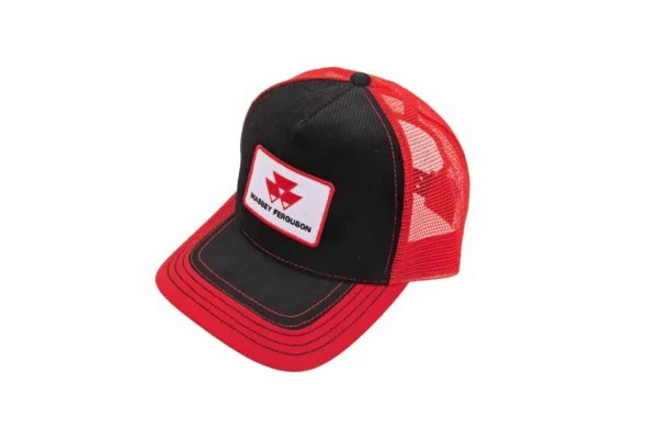 Oryginalna czapka z daszkiem koloru czarno-czerwonego o numerze katalogowym X993231902000 firmy Massey Ferguson.