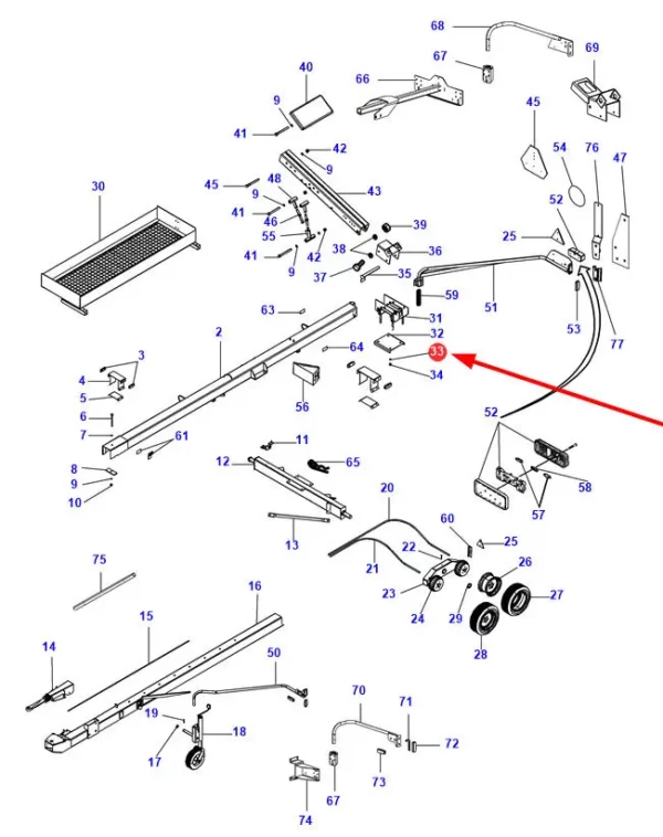 Oryginalna podkładka R16,5-24 x 2mm o szerokim zastosowaniu w maszynach rolniczych marki Challenger, Fendt, Laverda oraz Massey Ferguson.-schemat