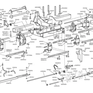 Oryginalny wałek sześciokątny dł. 2,65m przekładni bocznej dystansowej siewnika o numerze katalogowym 40090289,stosowany w siewnikach marki Monosem schemat.