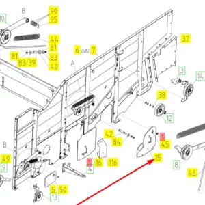Oryginalny element zaslepiający o numerze katalogowym 100014524, stosowany w kombajnach zbożowych marki Rostselmash.