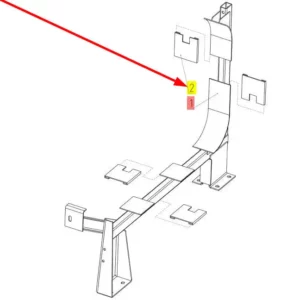 Oryginalna podkładka dystansowa o numerze katalogowym 100018167, stosowana w kombajnach zbożowych marki Rostselmash schemat.