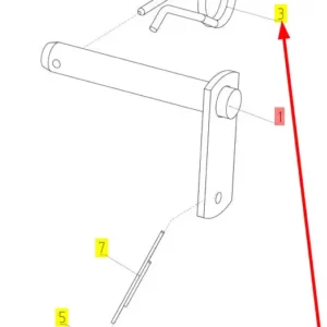 Oryginalna zawleczka mocująca o numerze katalogowym 100020989, stosowana w kombajnach zbożowych marki Rostselmash schemat.