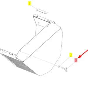 Oryginalna śruba specjalna osłony o numerze katalogowym 100021773, stosowana w kombajnach zbożowych marki Rostselmash schemat
