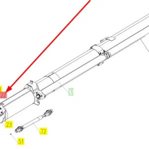 Oryginalne mocowanie magnesu o numerze katalogowym 100023138, stosowane w kombajnach zbożowych marki Rostselmash. schemat