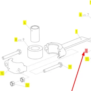 Oryginalny pierścień okrągły o numerze katalogowym 100026093, stosowany w kombajnach zbożowych marki Rostselmash- schemat.