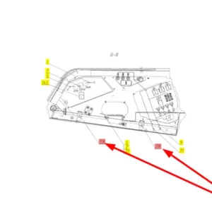 Oryginalna uszczelka izolacyjna o numerze katalogowym 100031175, stosowany w kombajnach zbożowych marki Rostselmash schemat