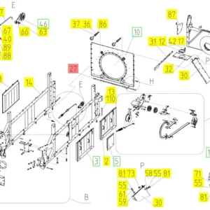 Oryginalna podkładka o numerze katalogowym 100035489, stosowana w kombajnach zbożowych marki Rostselmash schemat.