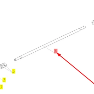 Oryginalny wałek podsiewacza o numerze katalogowym 100043649, stosowany w kombajnach zbożowych marki Rostselmash schemat.