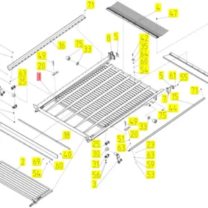 Oryginalna guma podsiewacza o numerze katalogowym 100043903, stosowana w kombajnach zbożowych marki Rostselmash schemat.