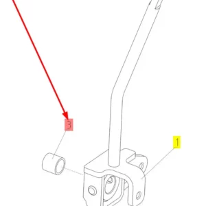 Oryginalna tuleja dźwigni o numerze katalogowym 100051300, stosowana w kombajnach zbożowych marki Rostselmash schemat.