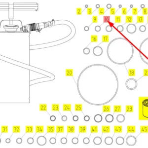 Oryginalny pierścień oring o numerze katalogowym 100101868, stosowany w kombajnach zbożowych marki Rostselmash. schemat