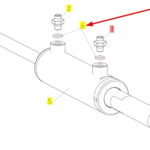 Oryginalny pierścień uszczelniający o numerze katalogowym 100102566, stosowany w kombajnach zbożowych marki Rostselmash schemat.