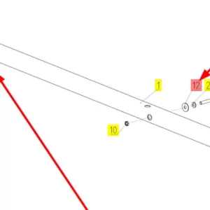 Oryginalna podkładka kontaktowa o numerze katalogowym 100105381, stosowana w kombajnach zbożowych marki Rostselmash schemat