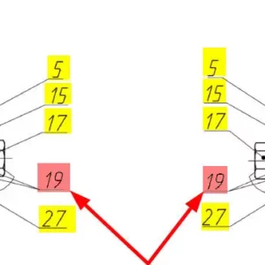 Oryginalny pierścień uszczelniający o numerze katalogowym 100114652, stosowany w kombajnach zbożowych marki Rostselmash schemat.