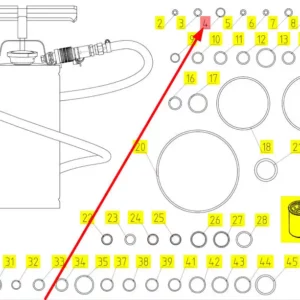 Oryginalny pierścień oring o numerze katalogowym 100117143, stosowana w kombajnach zbożowych marki Rostselmash. schemat