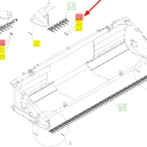 Oryginalna podkładka 10 x 3 o numerze katalogowym 100127697, stosowana w hederach i kombajnach zbożowych marki Rostselmash- schemat.