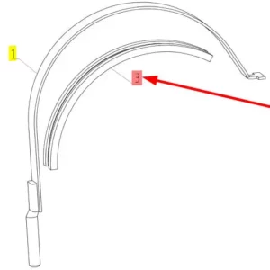 Oryginalna uszczelka izolacyjna o numerze katalogowym 100134096, stosowana w kombajnach zbożowych marki Rostselmash- schemat.