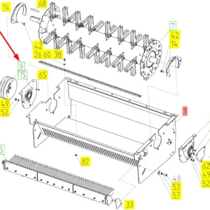 Oryginalne koło pasowe o numerze katalogowym 100147312, stosowane w kombajnach zbożowych marki Rostselmash schemat.