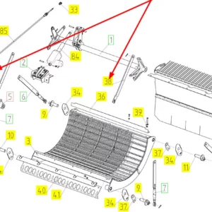 Oryginalna listwa mocująca o numerze katalogowym 100165651, stosowana w kombajnach zbożowych marki Rostselmash schemat.