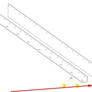Oryginalna osłona o numerze katalogowym 100165713, stosowana w kombajnach zbożowych marki Rostselmash schemat.